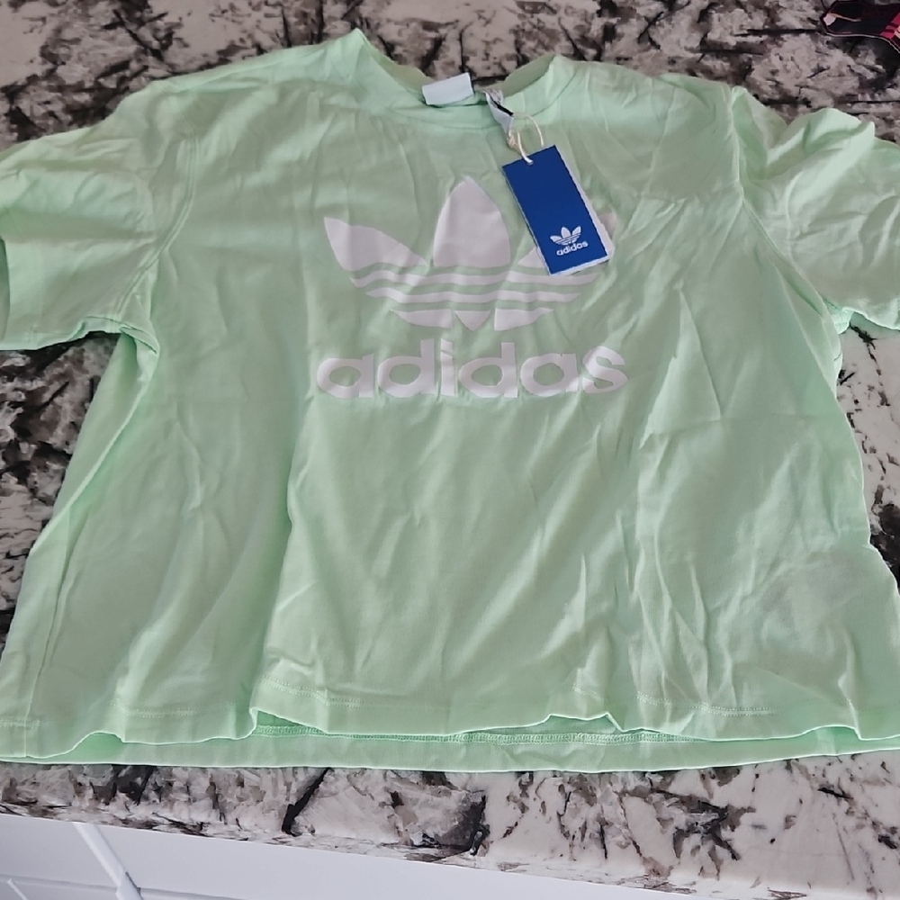 Adidas Kids Light Green Tee